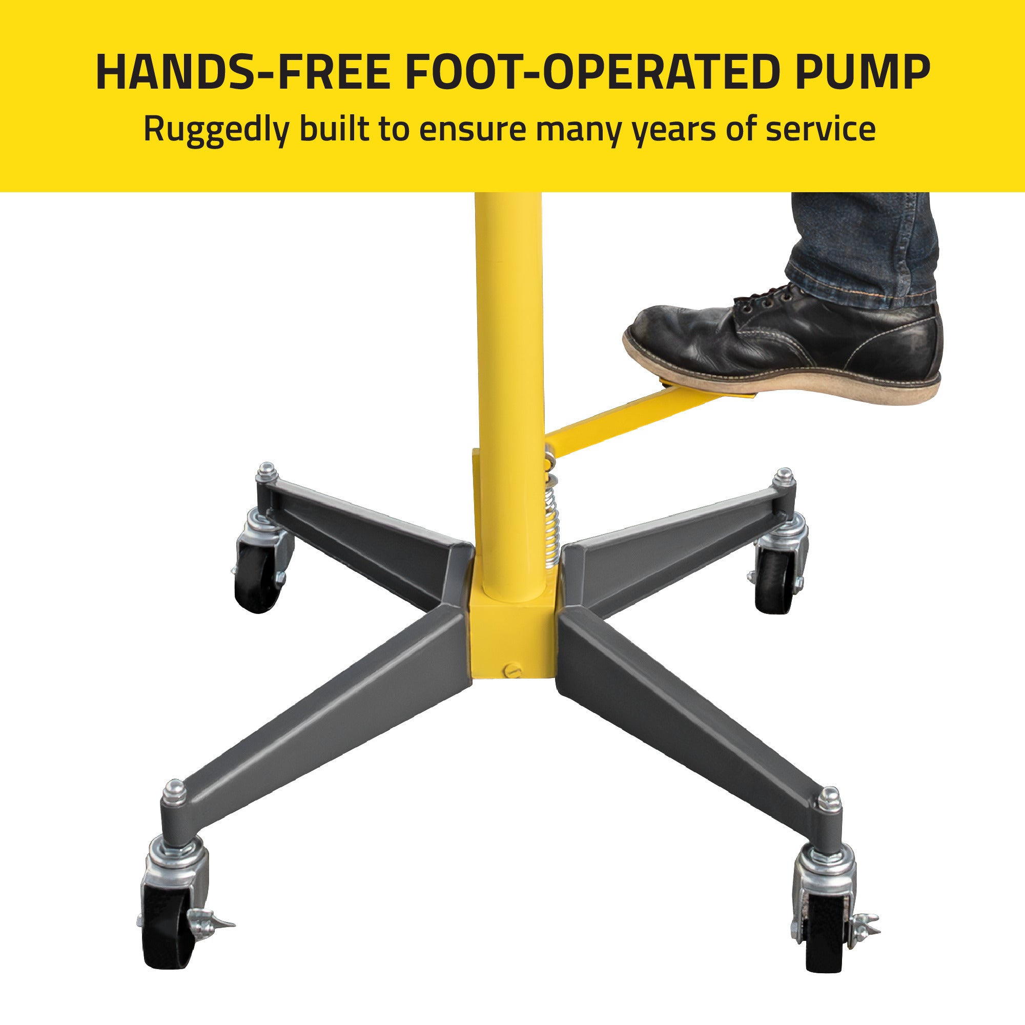Ranger RTJ-1100 foot-operated transmission jack for automotive service
