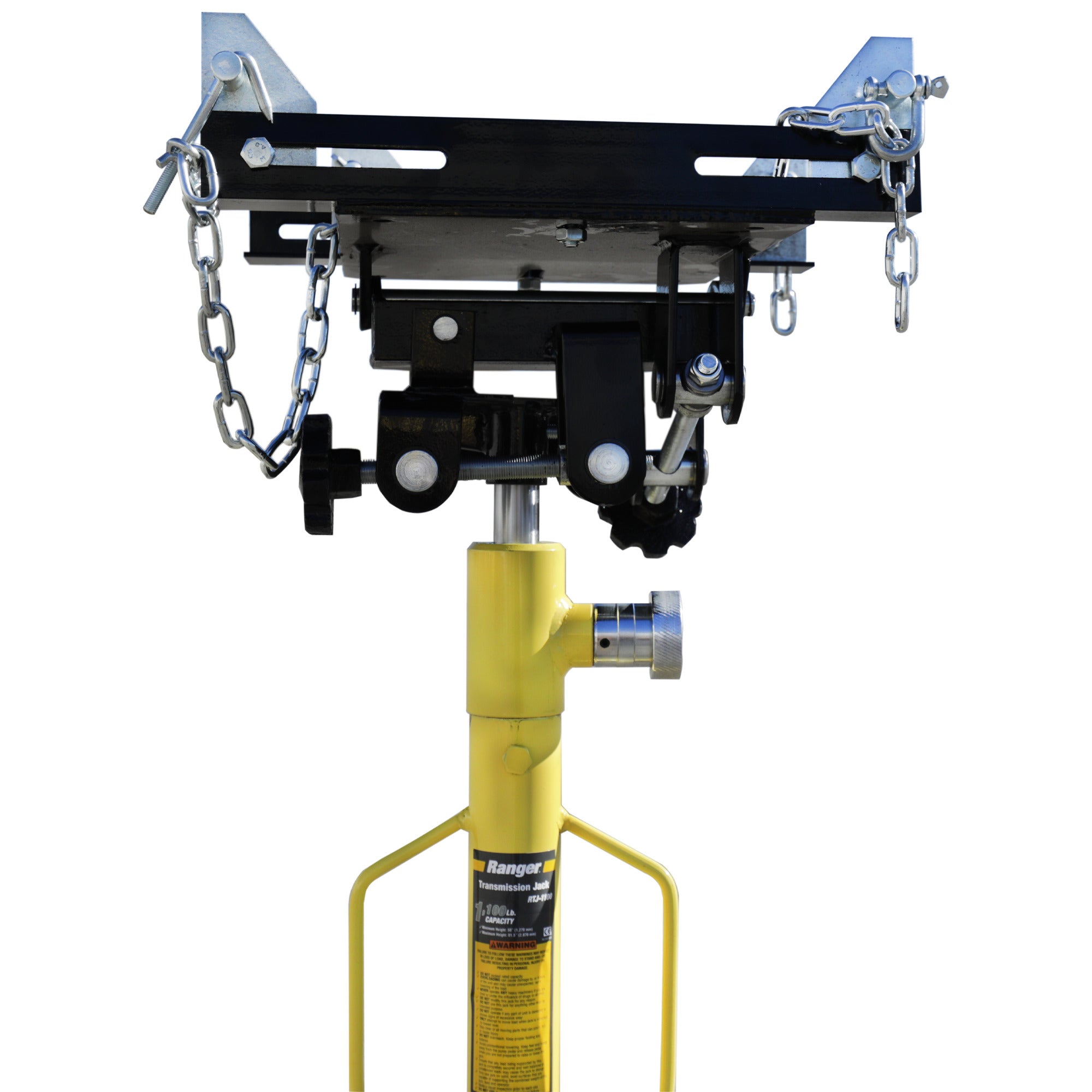 Ranger RTJ-1100 rolling transmission jack designed for under-vehicle service work.