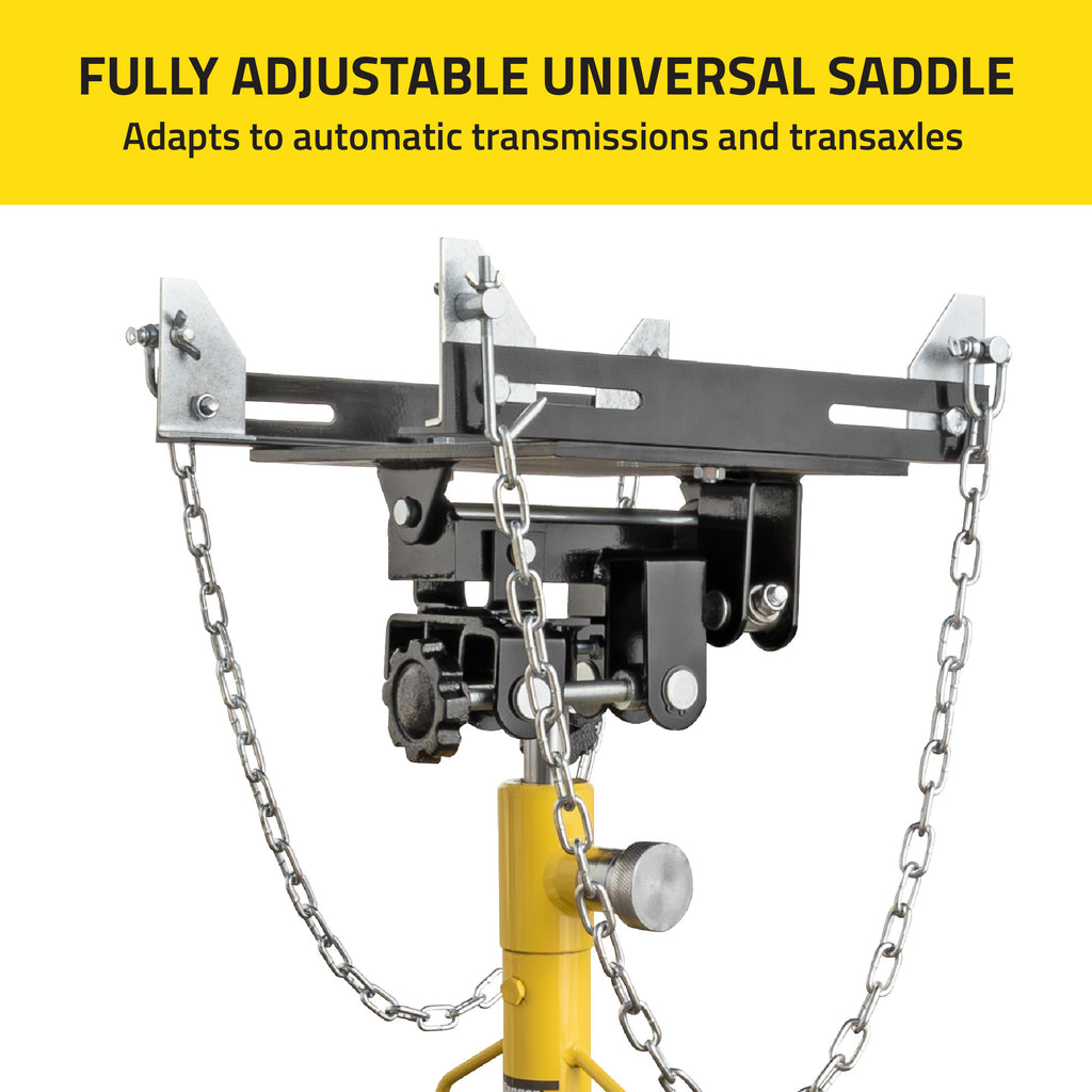 Ranger RTJ-1100 transmission jack with fully adjustable saddle