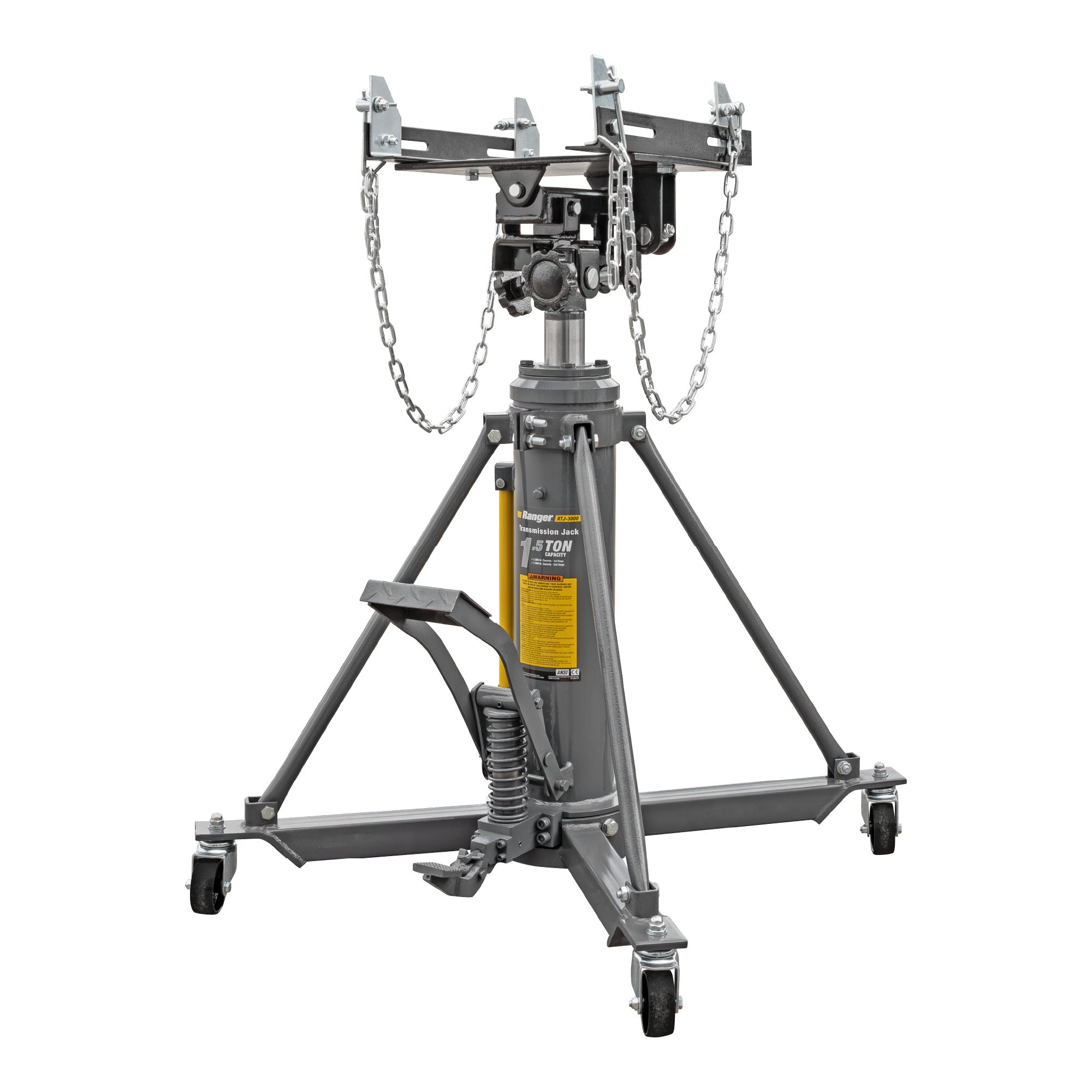 Ranger RTJ-3000 heavy-duty transmission jack for professional drivetrain service