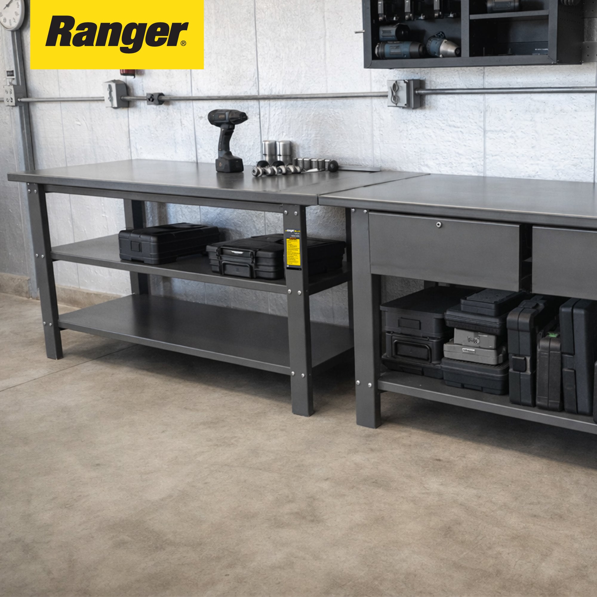 Ranger RWB-2S heavy-duty shop workbench for garage service areas