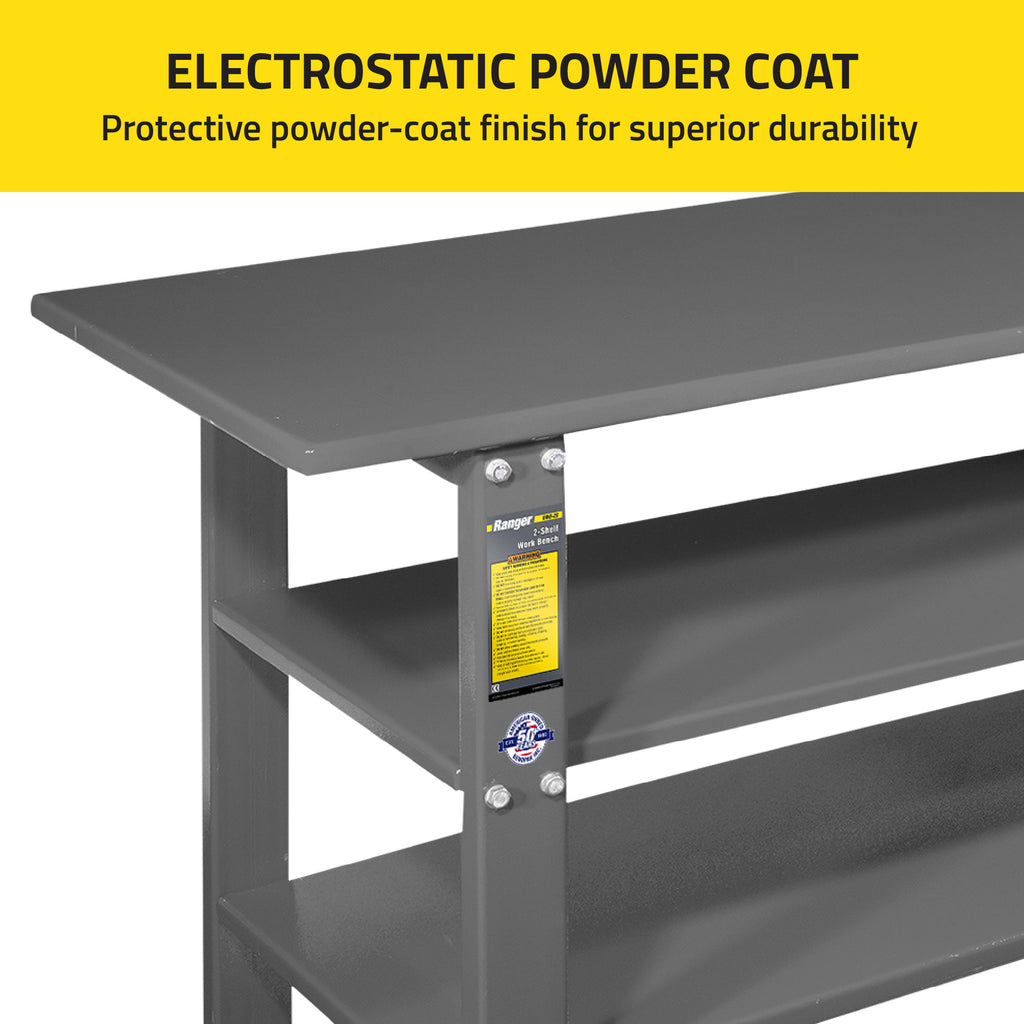 Ranger RWB-2S workbench with electrostatic powder-coated finish