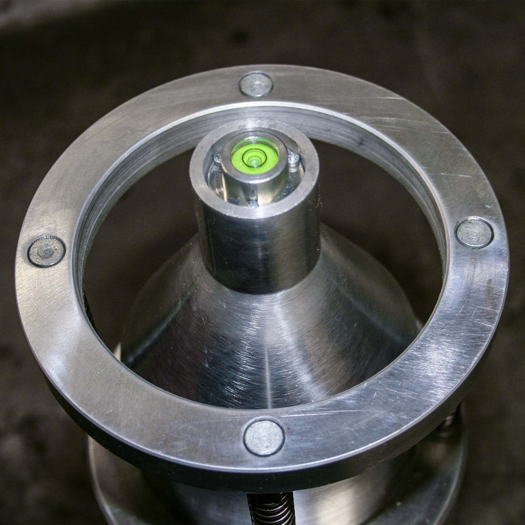 Ranger RWS-1B bubble wheel balancer close detail for compact manual wheel balancing