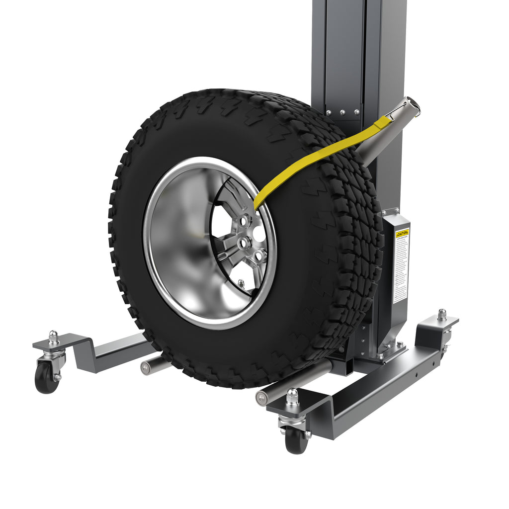 Ranger RWS-200WL rechargeable wheel lift for positioning heavy tire and wheel assemblies.