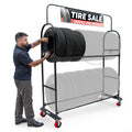 Ranger TSR-2S Heavy-Duty Mobile Tire Display Rack - 2-Tier