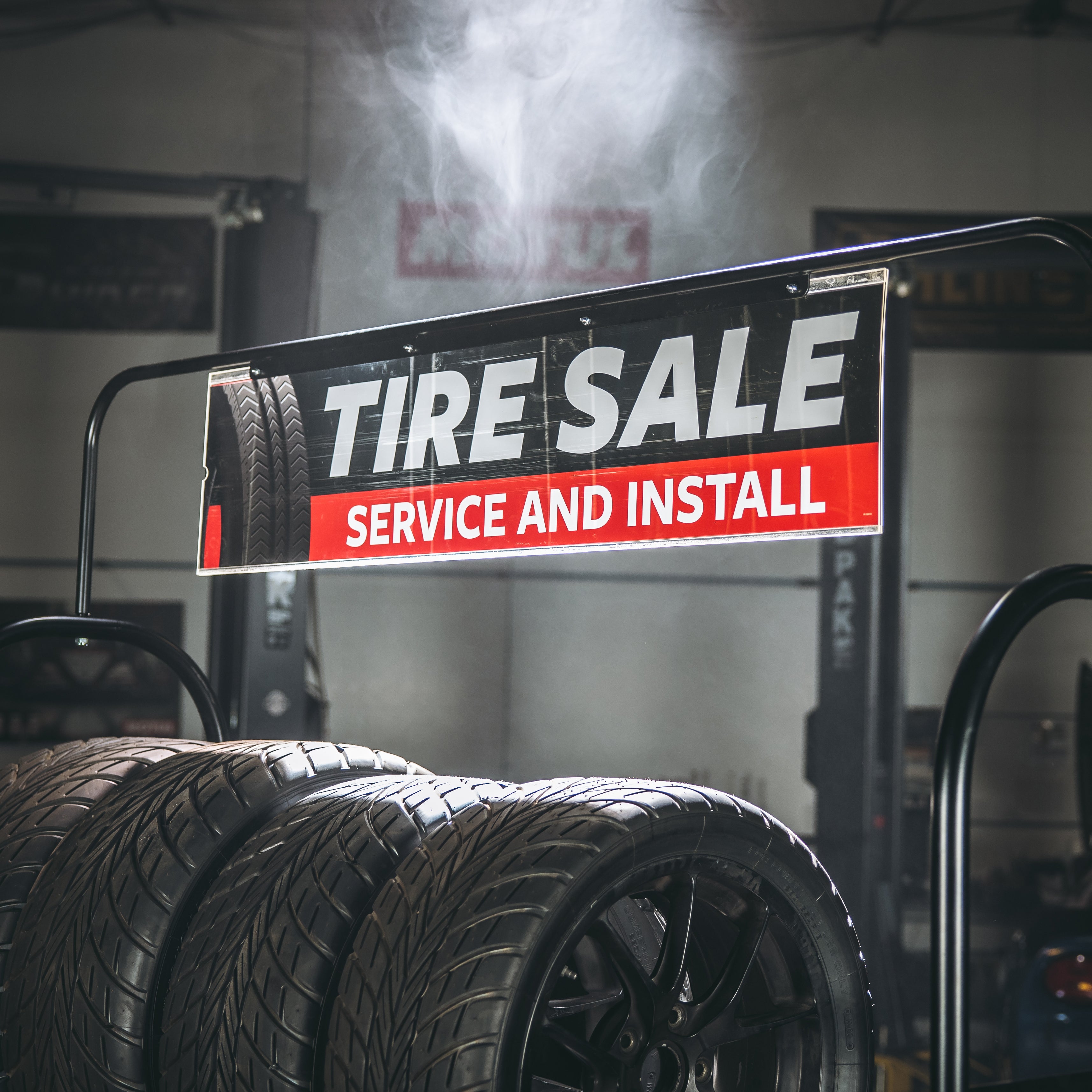 Ranger TSR-2S Heavy-Duty Mobile Tire Display Rack - 2-Tier