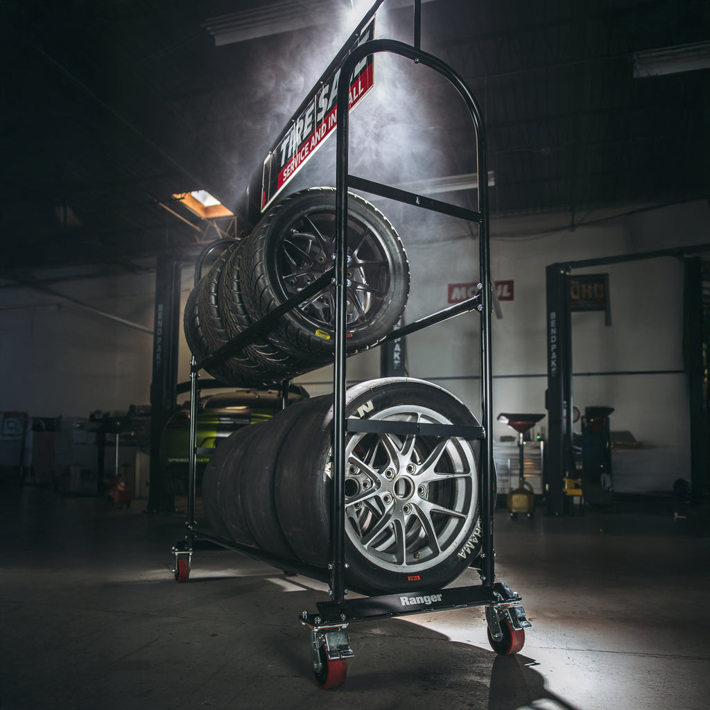 Ranger TSR-2S Heavy-Duty Mobile Tire Display Rack - 2-Tier